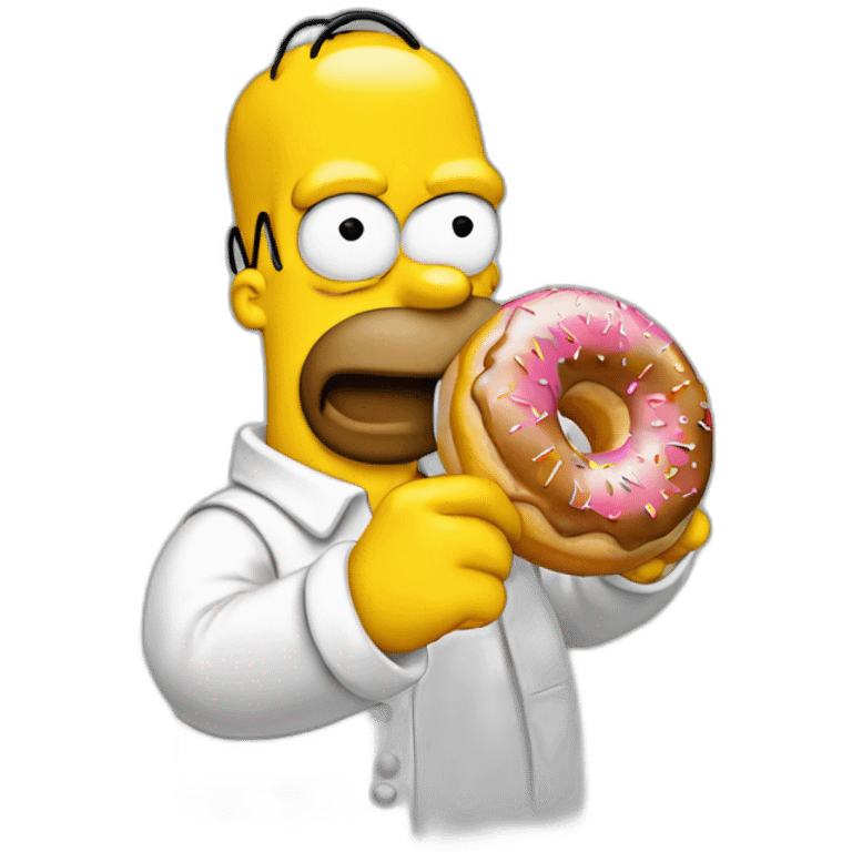 Homer qui mange un donut emoji