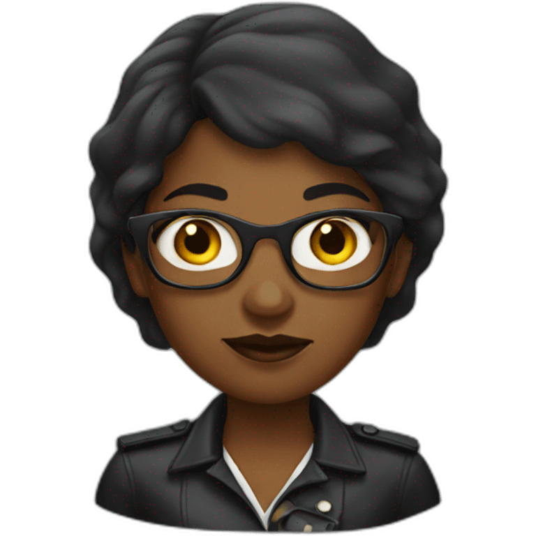 black female crime writer emoji