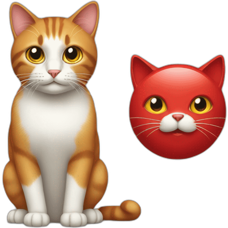 Cat red and hiphone emoji