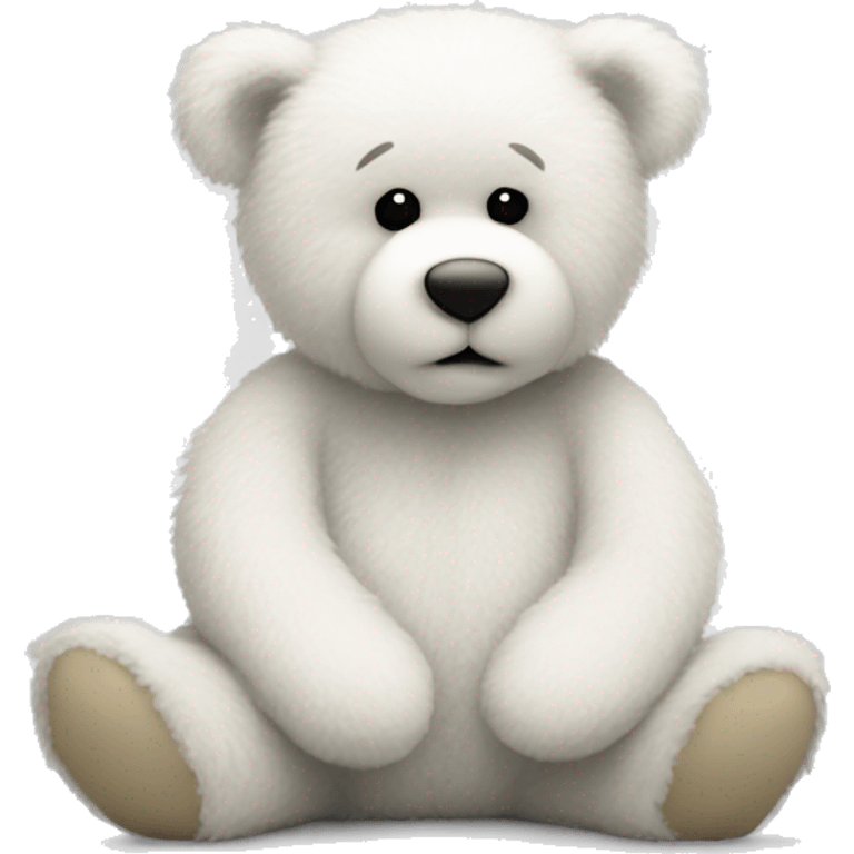 White fluffy teddy bear sitting down emoji