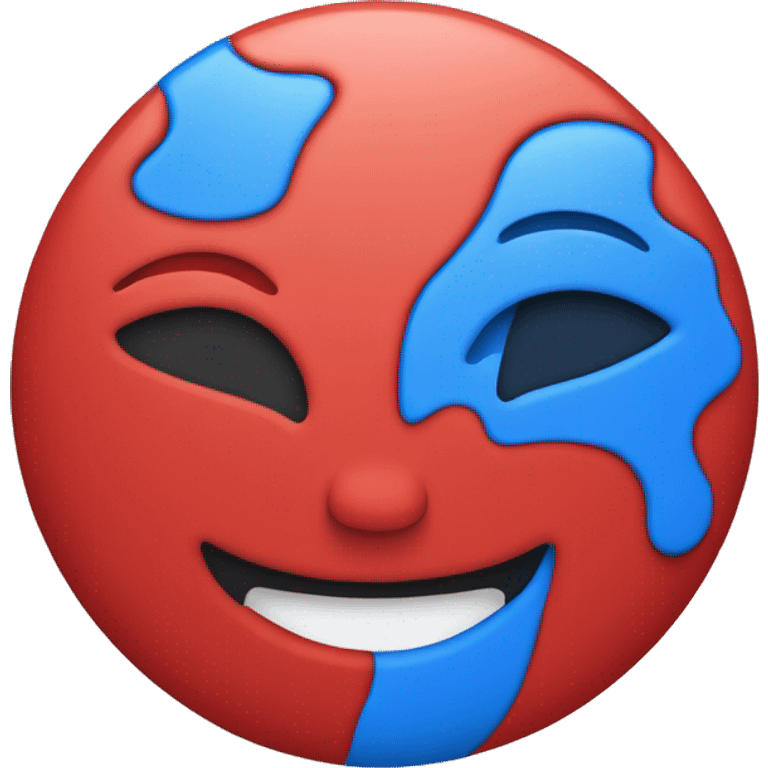 Blue “V” and red “V” stacked on top of one another emoji