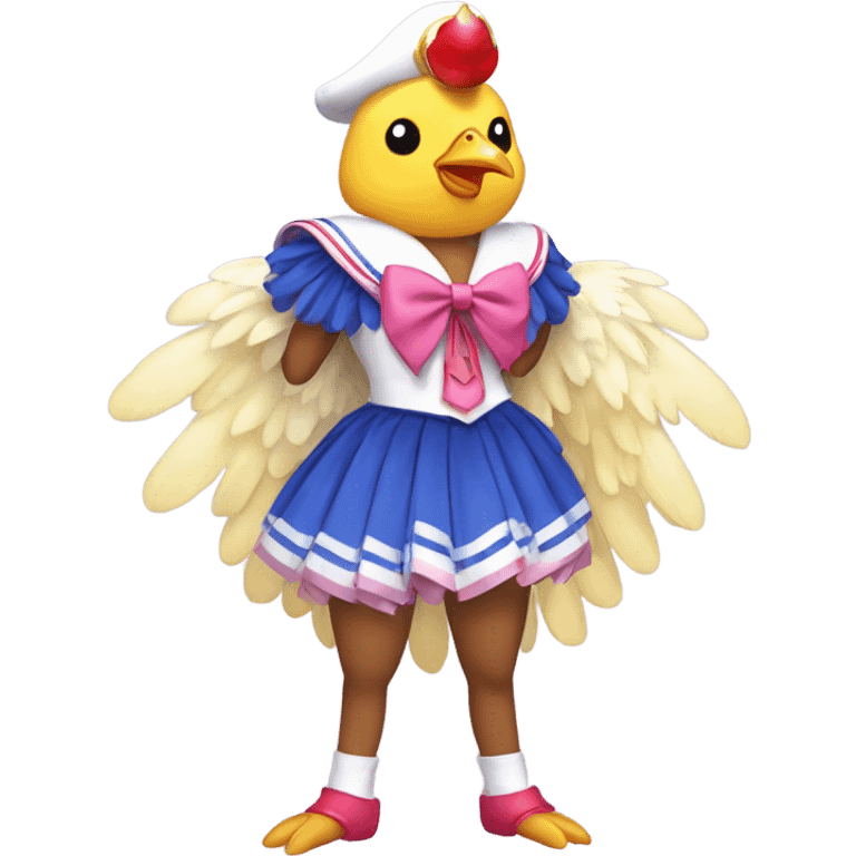 chicken in sailor moon cosplay emoji