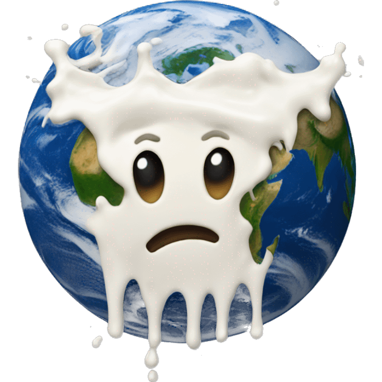 The whole earth covered in milk  emoji