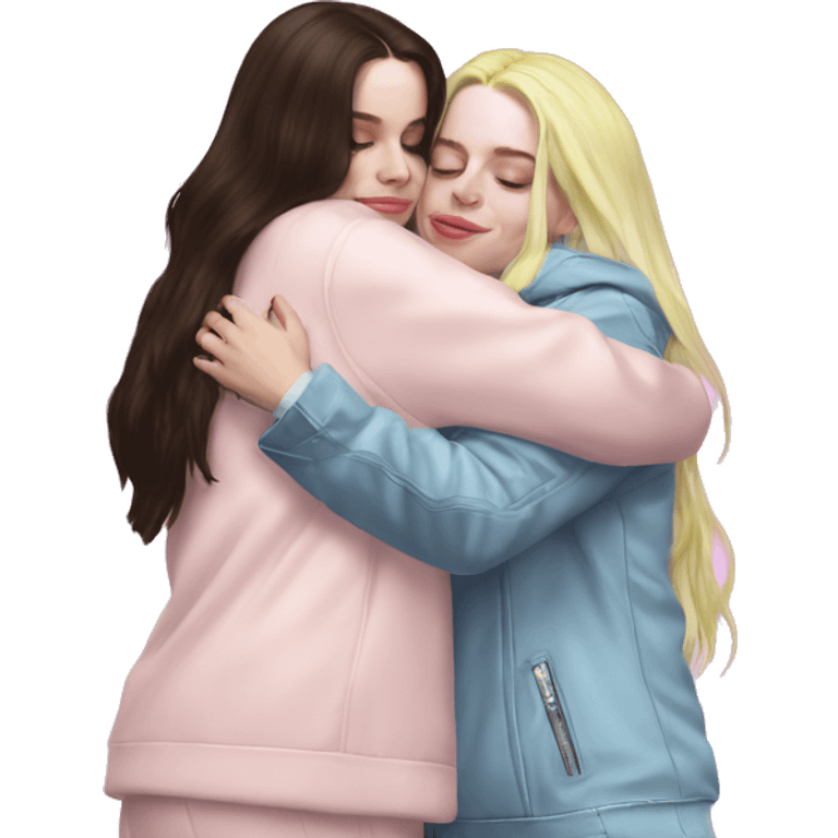 lana del rey hug with billie eilish emoji