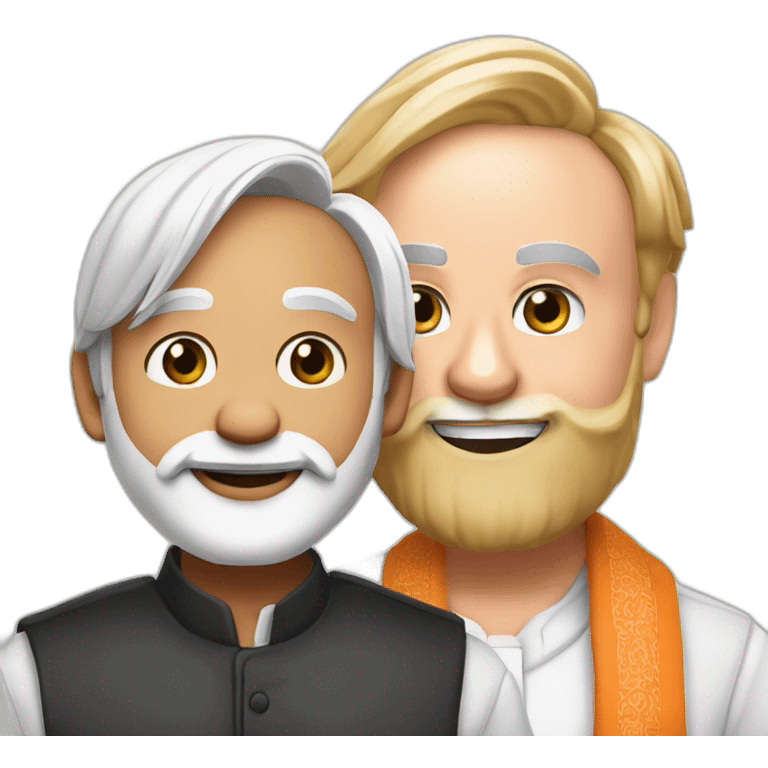 Narendra Modi and PewDiePie together emoji