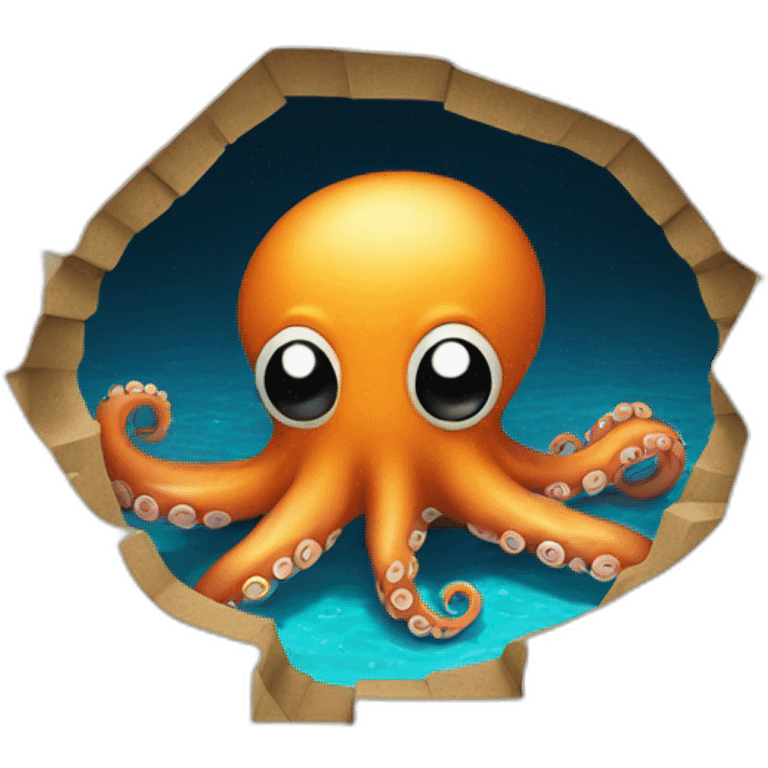 octopus into a hole emoji