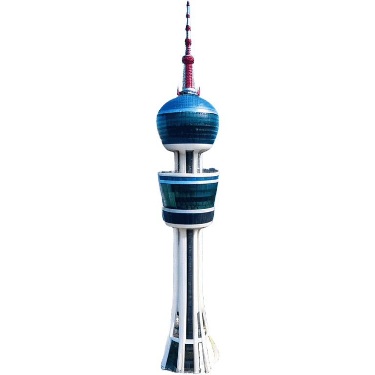 ​Cinematic Realistic N Seoul Tower, depicted in brilliant daylight as a slender, single-column tower rising from a modern cityscape, crowned by a sleek cylindrical observation deck offering panoramic views over Seoul, with crisp glass and steel surfaces reflecting clear blue skies and subtle architectural details that capture its futuristic elegance, emoji