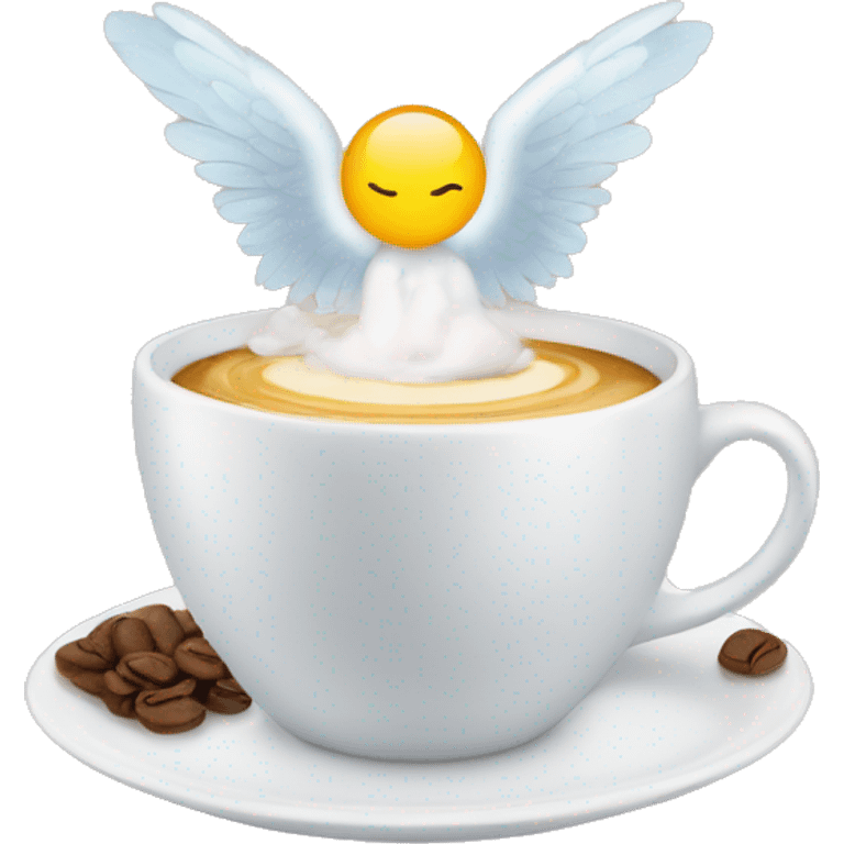 Un ange qui prend un café  emoji