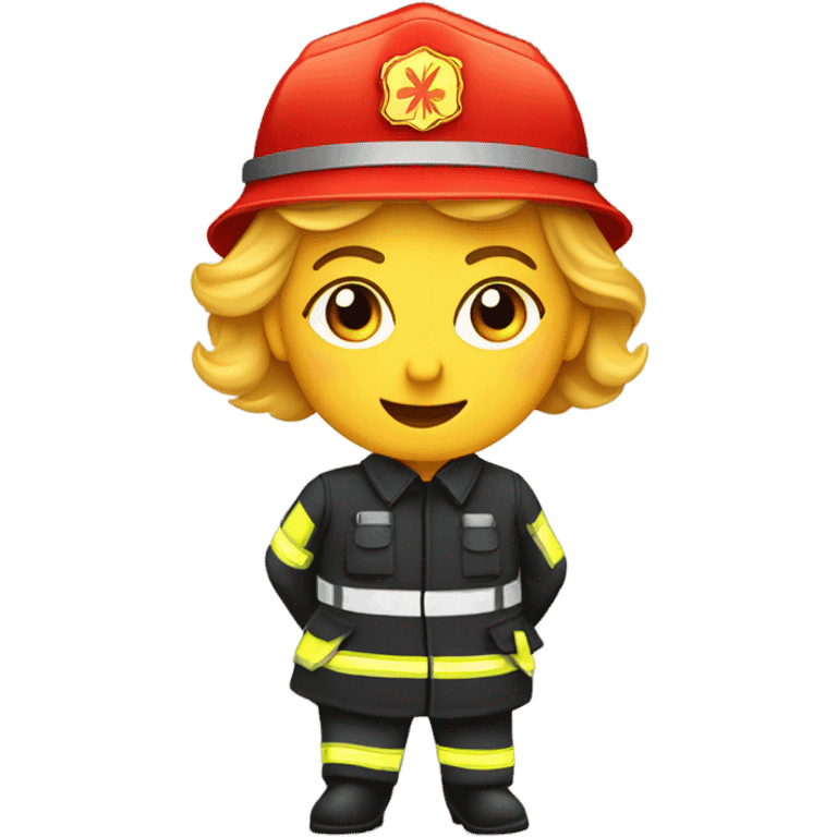 Feuerwehr Frau und Feuerwehr auto emoji