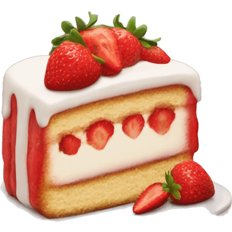 strawberry short cake slice emoji