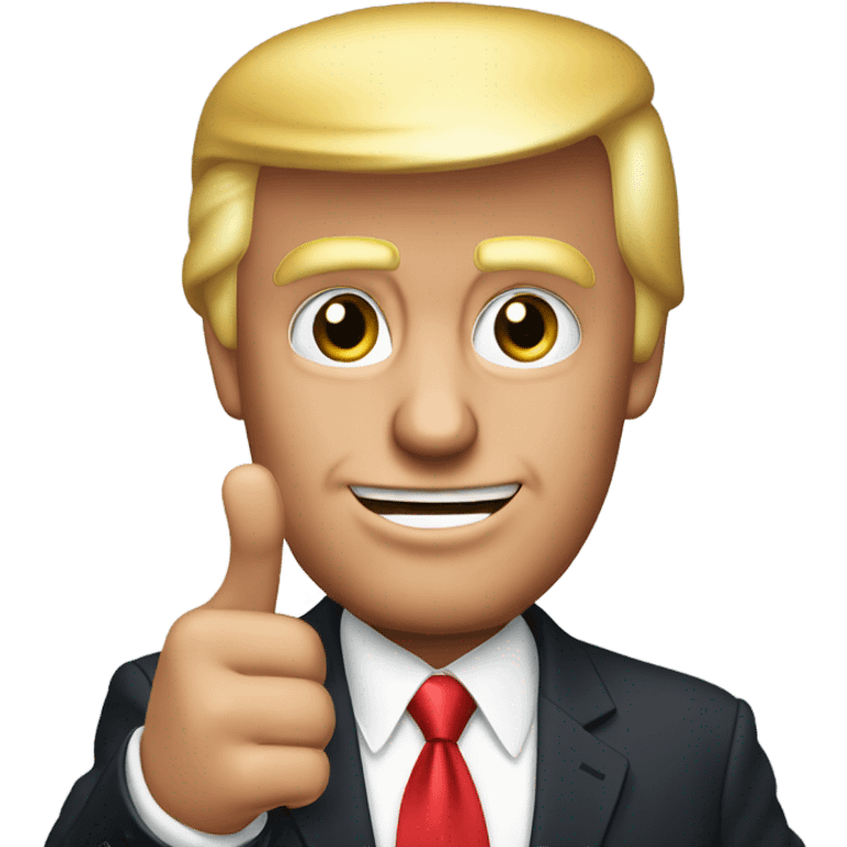 Trump holding up his ring finger emoji