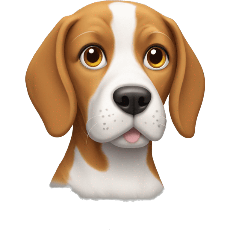 beagle with bald cat emoji