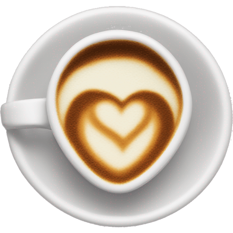 Espresso cup heart foam emoji