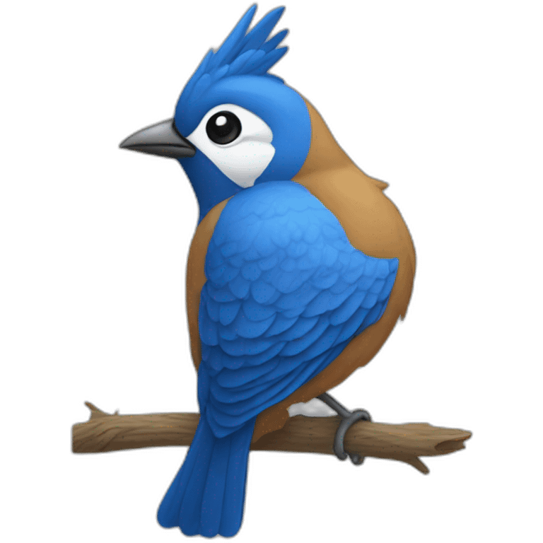 Oiseau bleu emoji