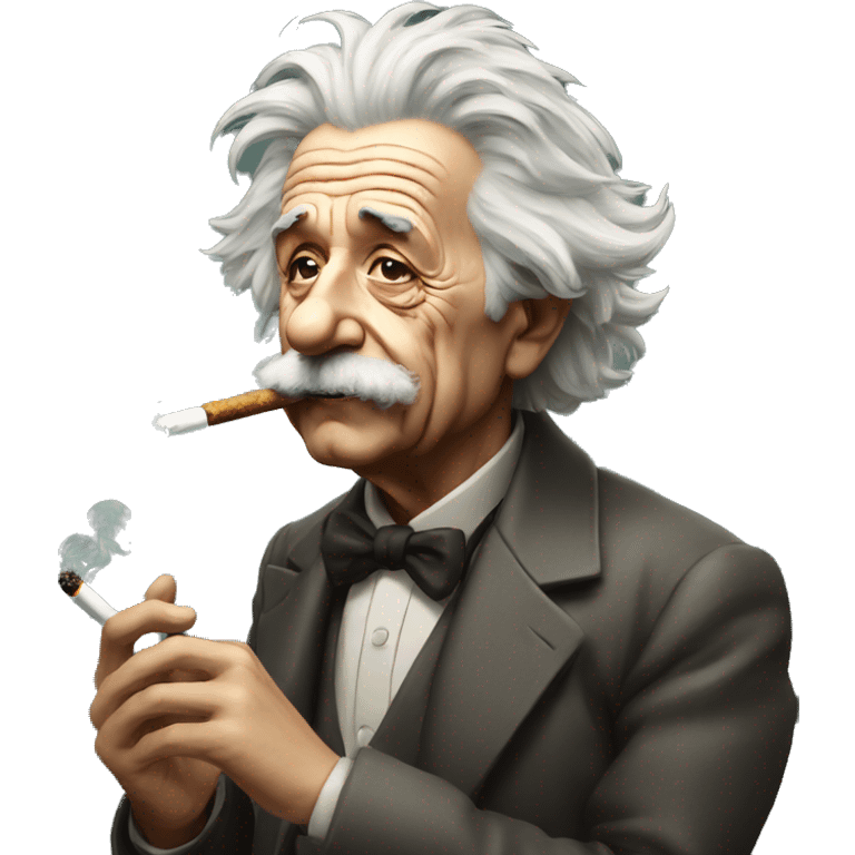 Albert Einstein smoking emoji