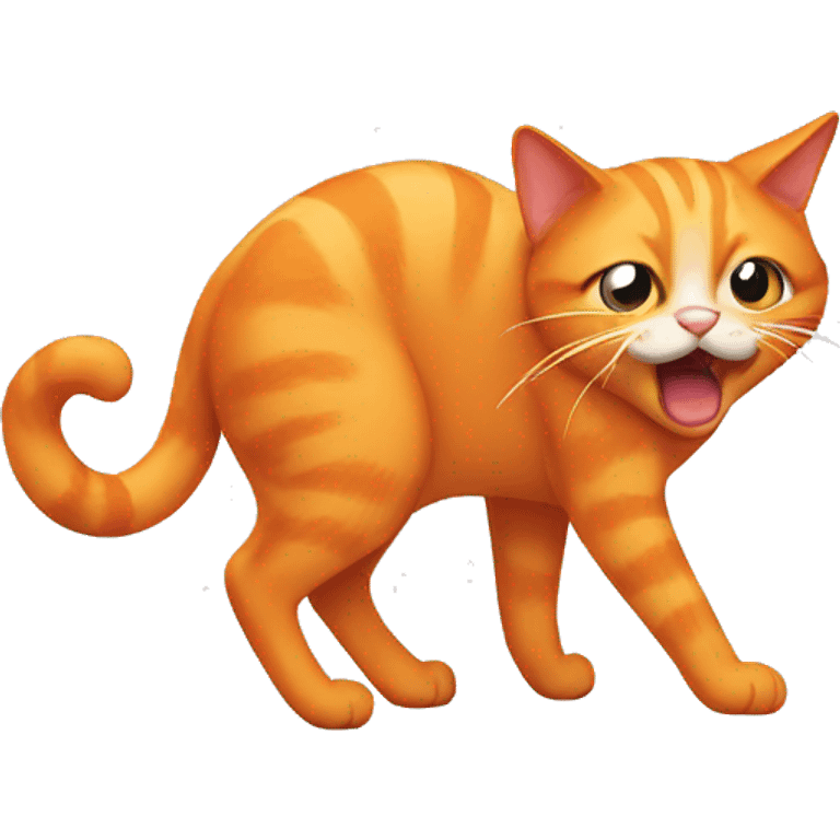 orange cat farting emoji