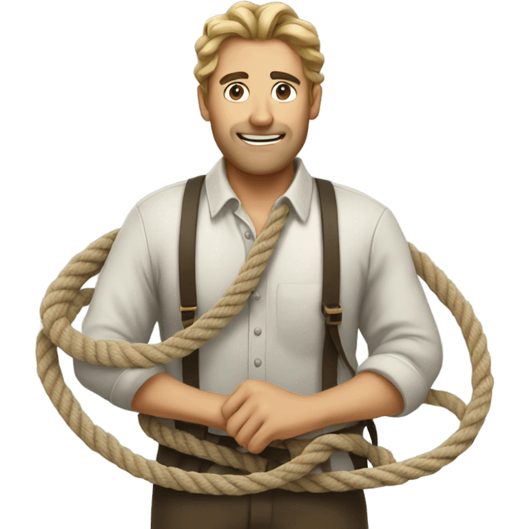 Man with rope emoji