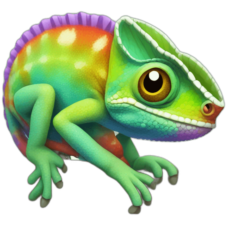 colorful chameleon emoji