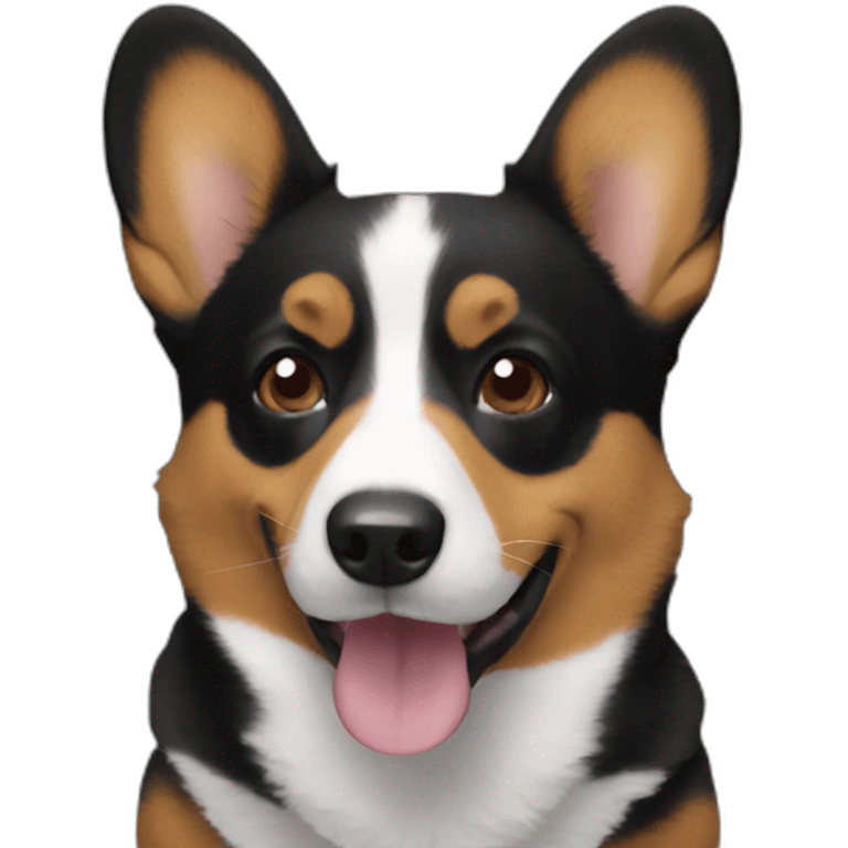 Black corgi meme emoji