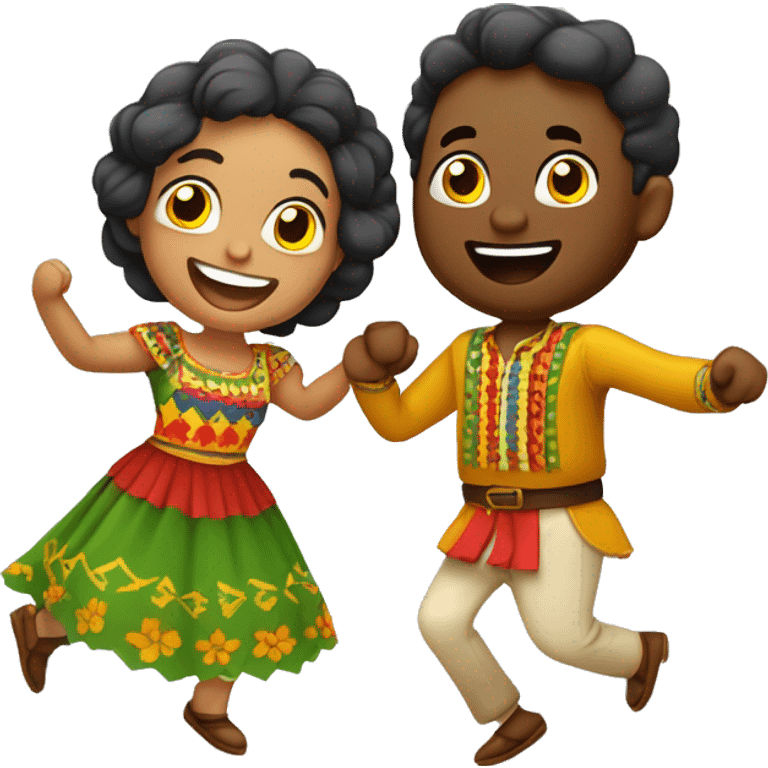 casal dançando quadrilha festa junina emoji