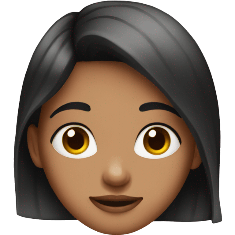 A girl with pink and black hair emoji