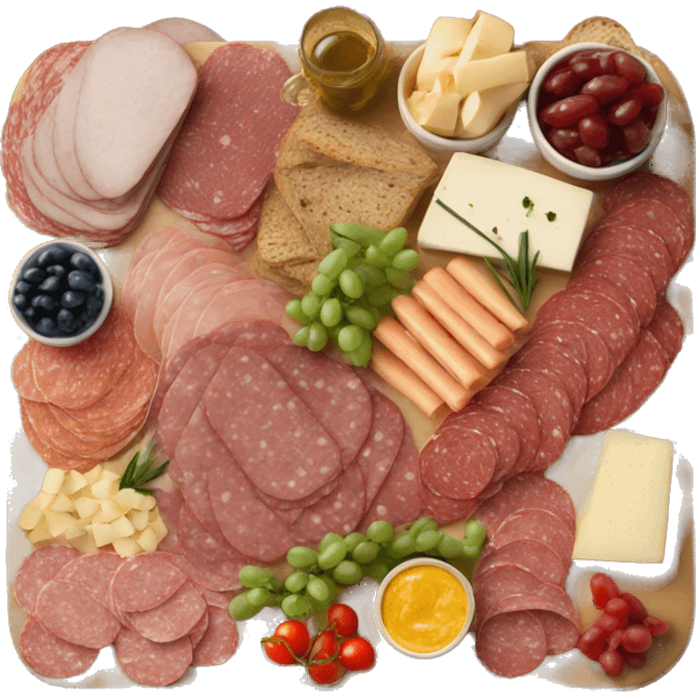 A full charcuterie board emoji