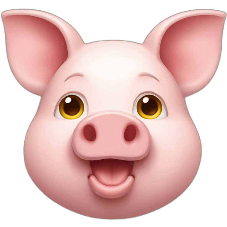 cochon sur un chat emoji