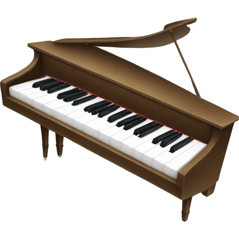 piano with a mouth open and teeth s emoji