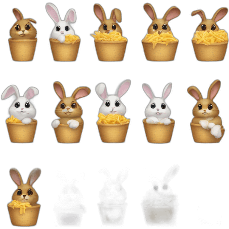 Chip shop bunnies emoji