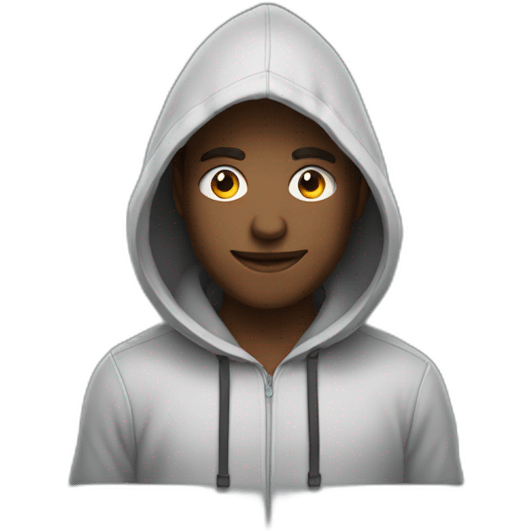 Computer guy with a hoodie emoji