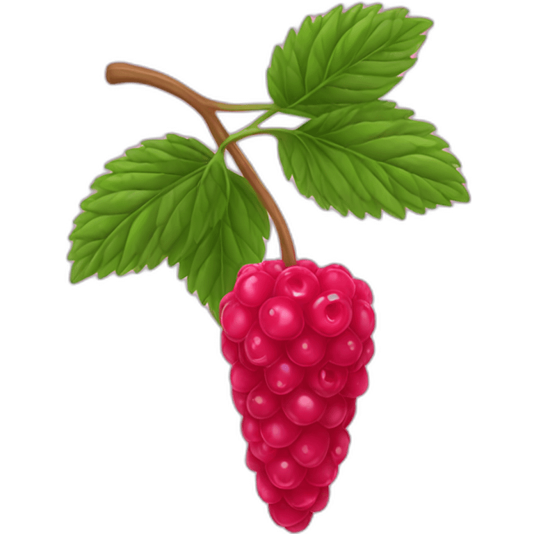 Raspberry fruit emoji