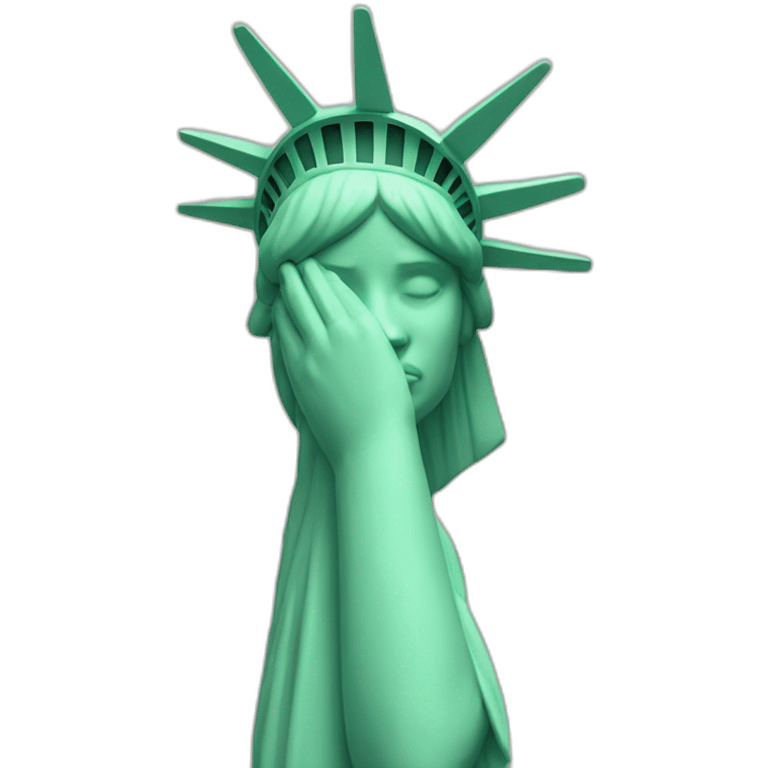 statue of liberty hands on head emoji