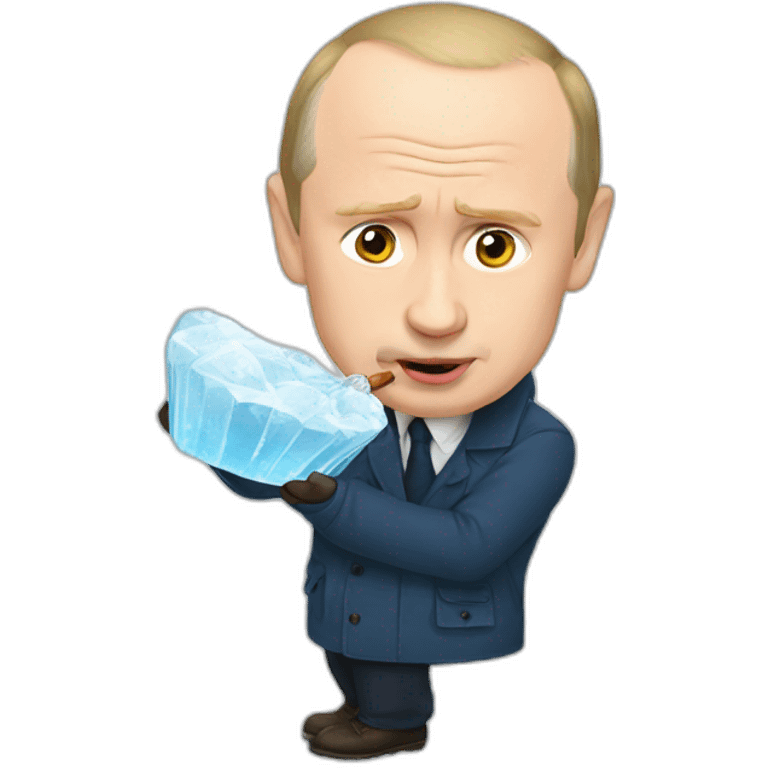 Putin eating ice emoji