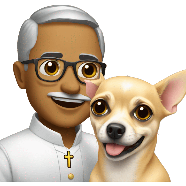 Chihuahua with a pastor alemán  emoji