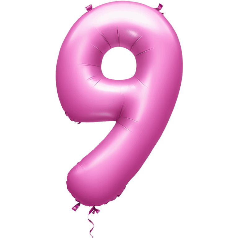 pink balloon shaped like number 19 emoji