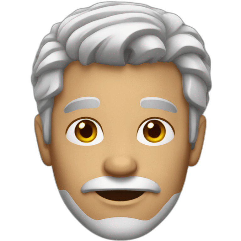 man with grey hair emoji