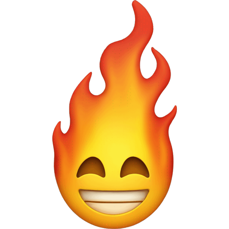 Smiley face on fire emoji