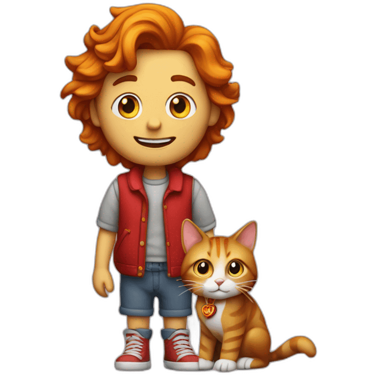 Ronald avec un chat emoji