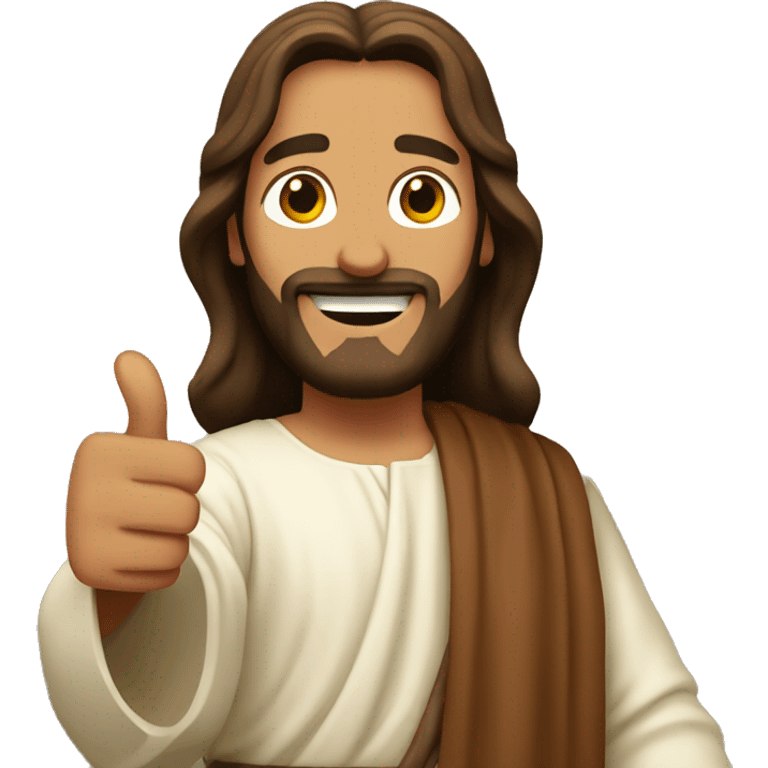 Jesus thumbs up emoji