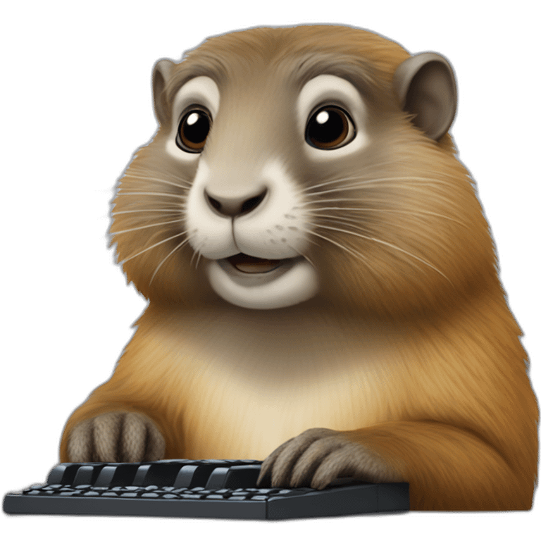 Marmotte avec Clavier souris emoji