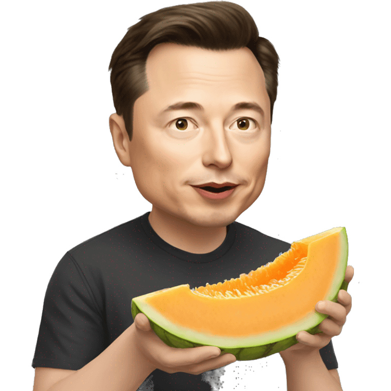 elon musk eating muskmelon emoji