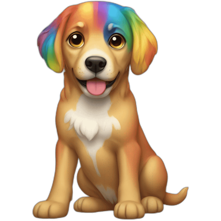 rainbow-dog emoji