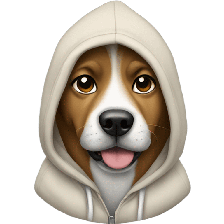 Dog wearing a hoodie emoji