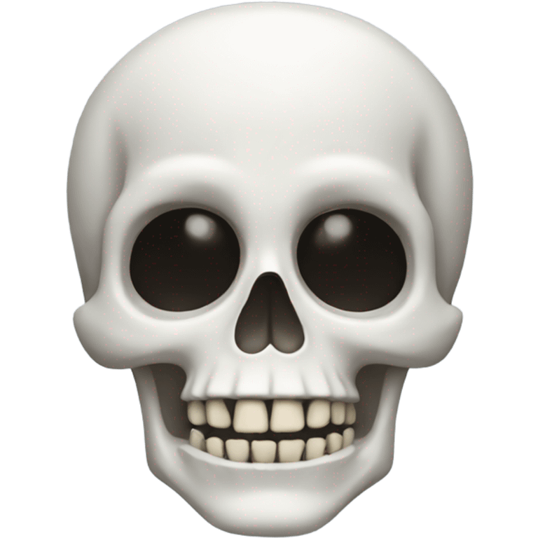 Skeleton with afro emoji