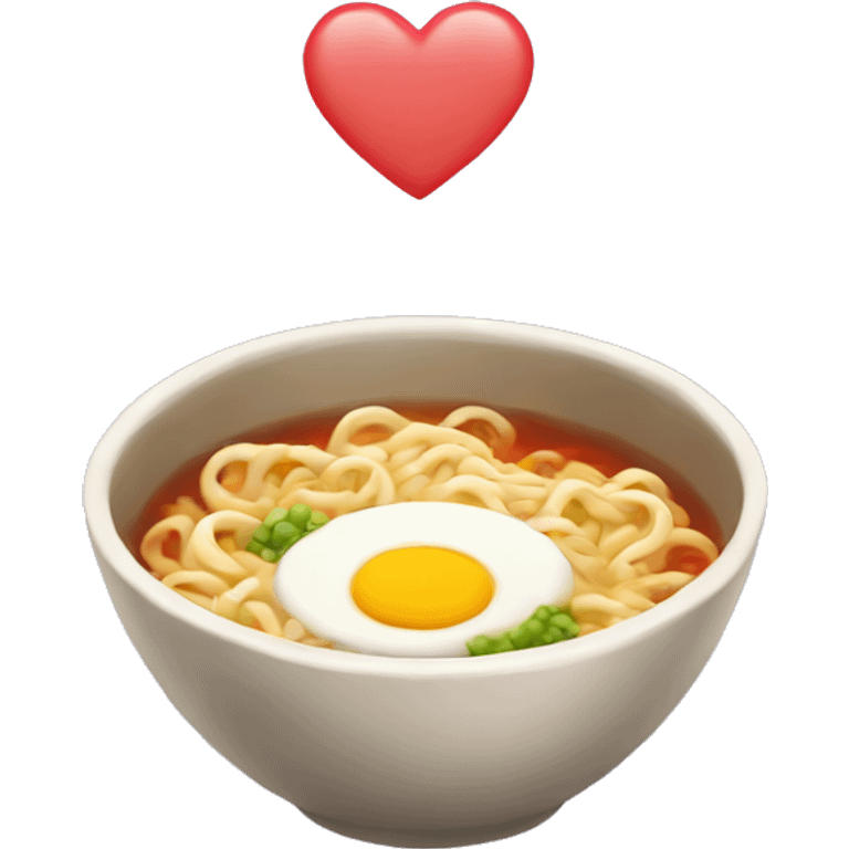 Ramen cup heart emoji