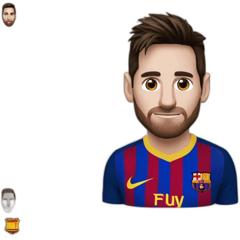 cuadro de messi emoji