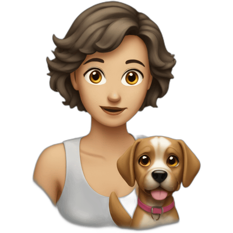 Woman-1-dog emoji