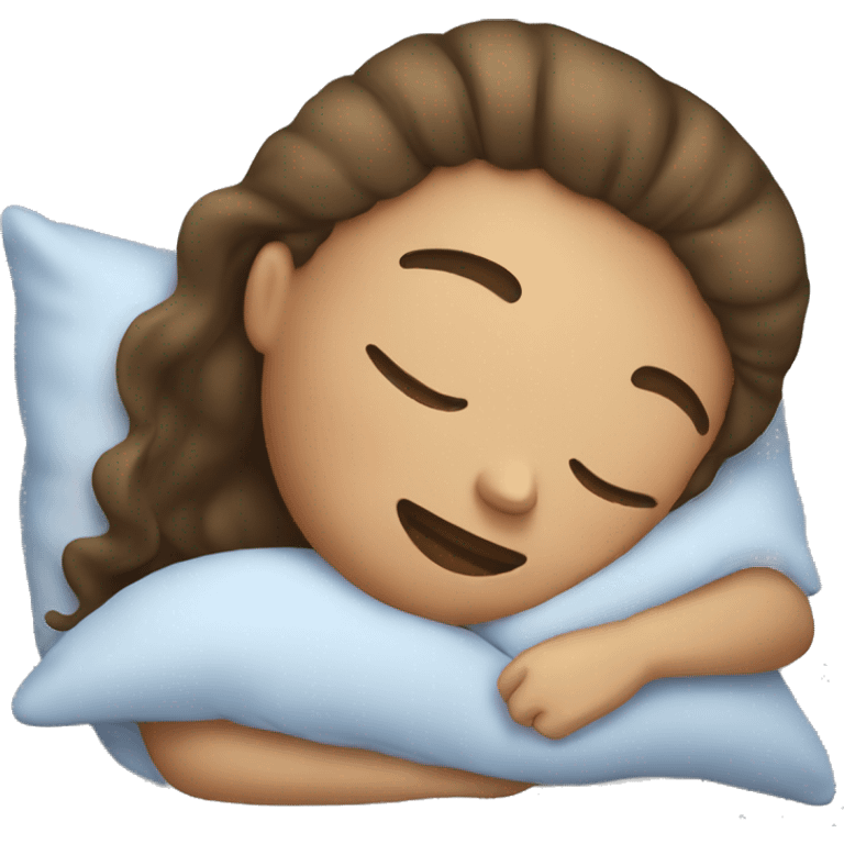 Girl sleeping on pillow emoji