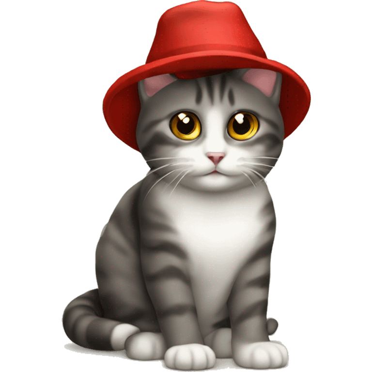 Gatto con cappello di natale emoji