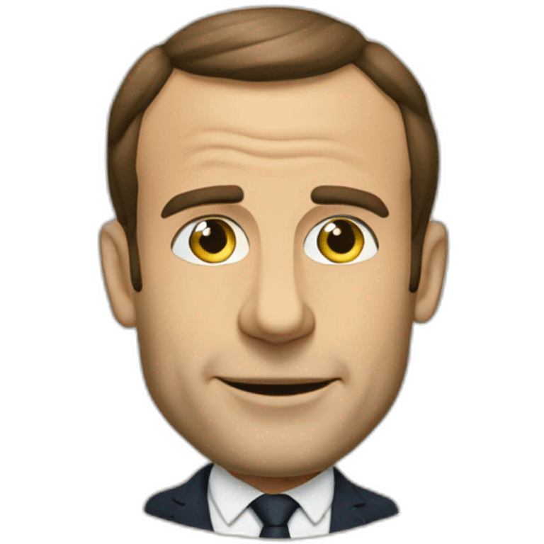 Macron qui roule un joint de canabis emoji